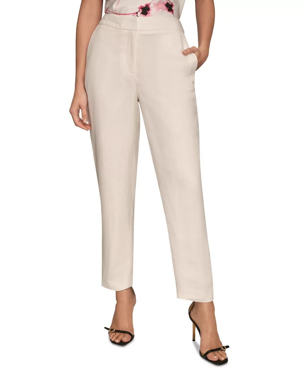 Donna Karan New York Slim Ankle Pants Cream Size 2 3944